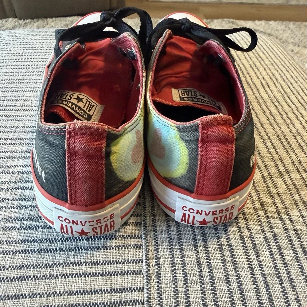Custom Converse Chuck Taylor All Star OpenHeartArt Low Top Sneakers Men's 7.5
